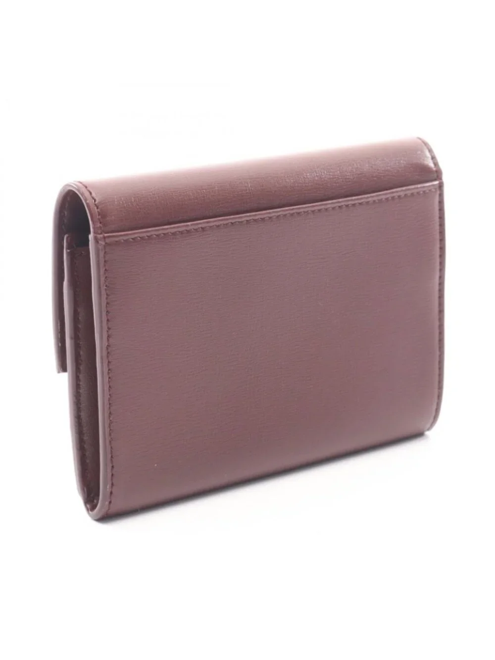 Saint Laurent Paris Card Case Bordeaux Leather Compact - Picture 2 of 10